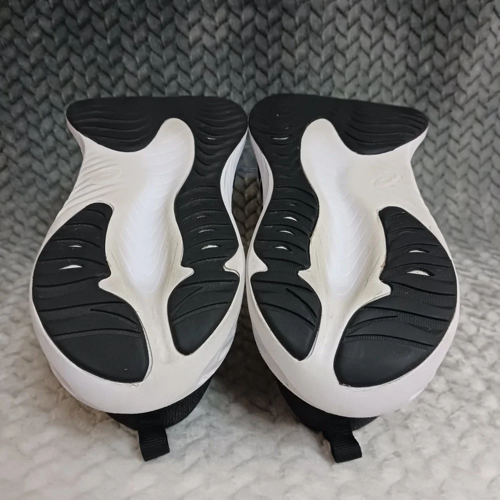 Asics Black and White Athletic Running Shoes